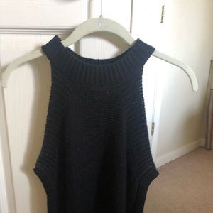 Black sweater sleeveless